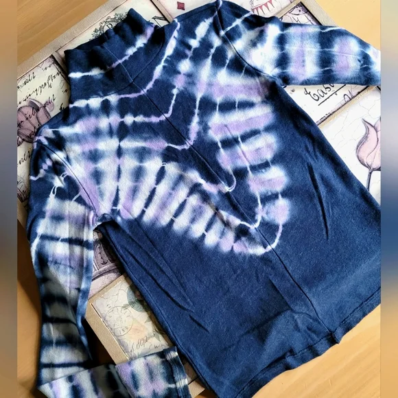 Free People Tie Dye Long Sleeve Mock Neck Top - Picture 6 of 9